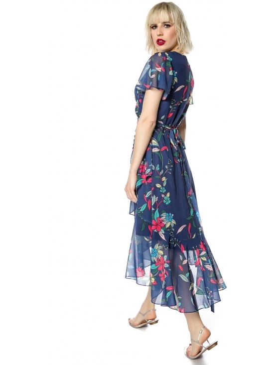 Rochie Desiree din voal imprimat floral #2