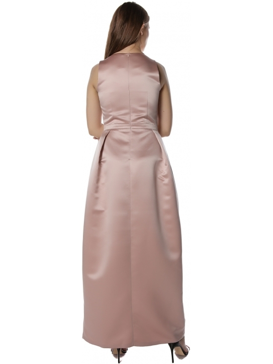 Rochie Odessa rose din tafta satinata #3