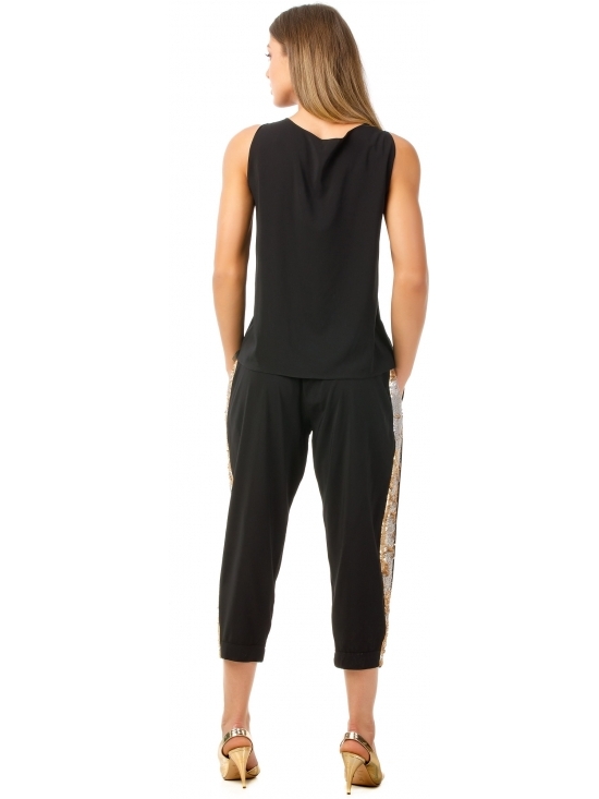 Pantalon Bounce negru din vascoza cu in #3