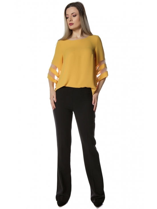 Bluza Angela mustar office chic